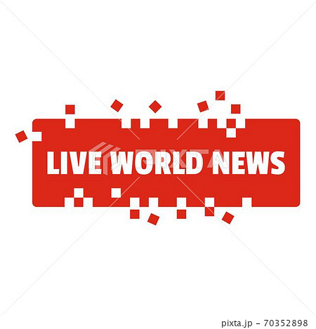 Live world news icon, flat style. Live world news icon, flat style. 70352898