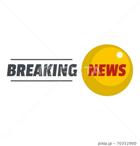 Breaking news icon, flat style. Breaking news icon, flat style. 70352900
