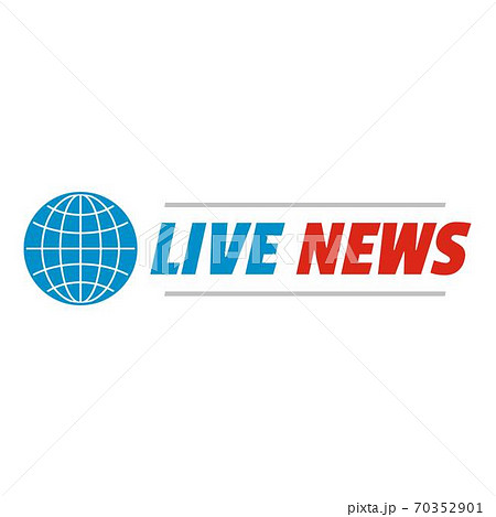 Live news program icon, flat style. Live news program icon, flat style. 70352901