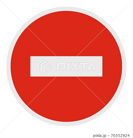 No entry icon, flat style. No entry icon, flat style. 70352924
