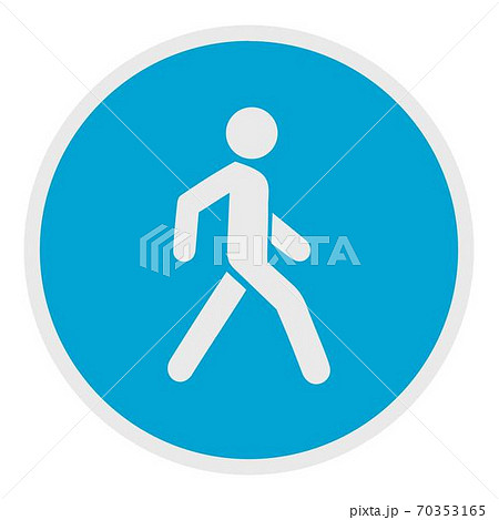 Walking man icon, flat style. Walking man icon, flat style. 70353165