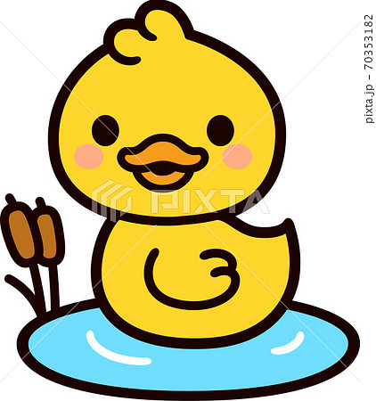 Cute cartoon little duck - Stock Illustration [70353182] - PIXTA