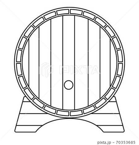 Beer barrel icon, outline style. Beer barrel icon, outline style. 70353685