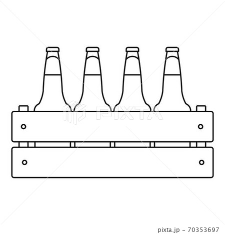 Beer crate icon, outline style. 70353697