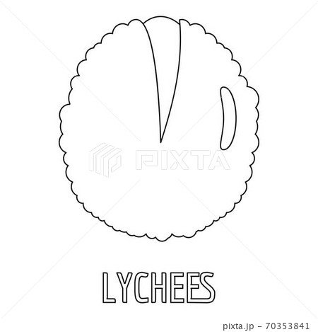 Lychee Icon Outline Style のイラスト素材