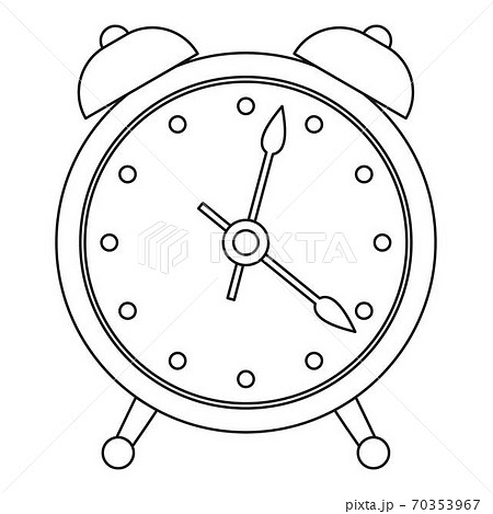 Alarm clock icon, outline style. 70353967
