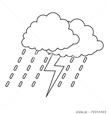 Thunderstorm icon, outline style. 70354403