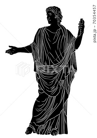 ancient greek man drawing