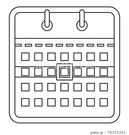 Calendar icon, outline style. 70355201