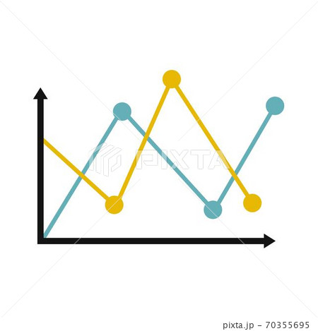 Line diagram icon vector flat 70355695