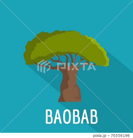 Baobab tree icon, flat style Baobab tree icon, flat style 70356196