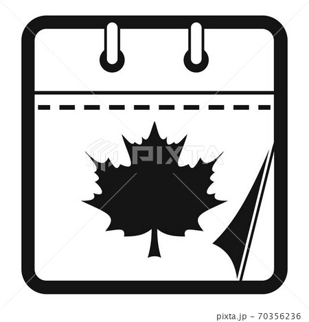 Calendar autumn icon, simple black style Calendar autumn icon, simple black style 70356236