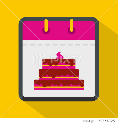 Calendar birthday icon, flat style Calendar birthday icon, flat style 70356325