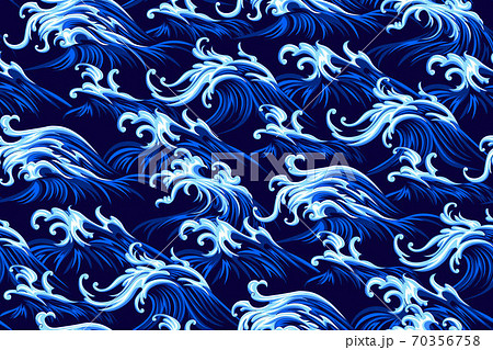 Oriental sea seamless decorative pattern 70356758