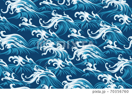 Oriental sea seamless decorative pattern 70356760