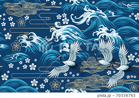 Oriental sea seamless decorative pattern 70356763