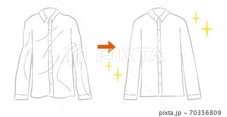 アイロンとシャツのイラスト素材