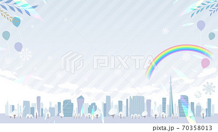 Townscape winter_en_rainbow city 16-9 wide Townscape winter_en_rainbow city 16-9 wide 70358013