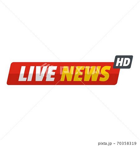Live new with hd icon, flat style. 70358319
