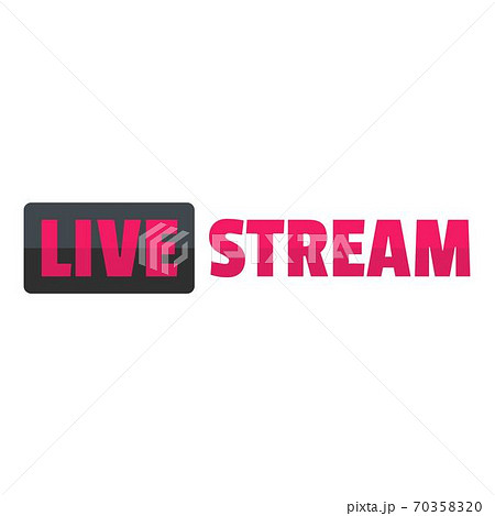 Live stream icon, flat style. 70358320