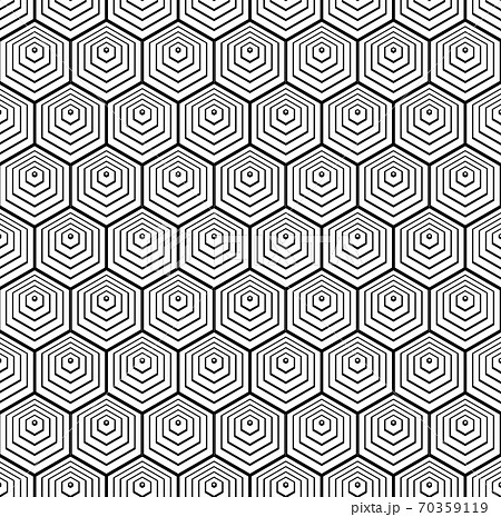 Seamless geometric hexagons pattern.のイラスト素材 [70359119] - PIXTA