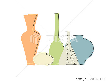いろんな形の花瓶vase 70360157