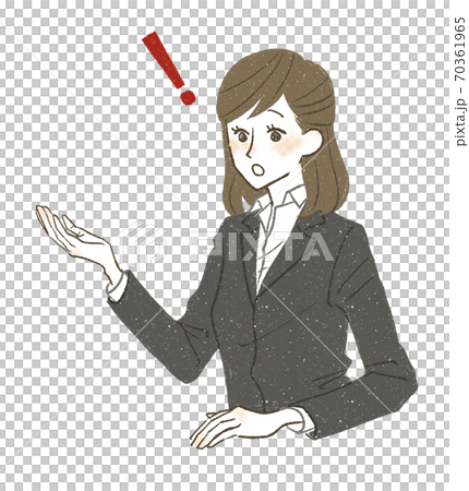 驚いているスーツ姿の女性 驚いているスーツ姿の女性 70361965