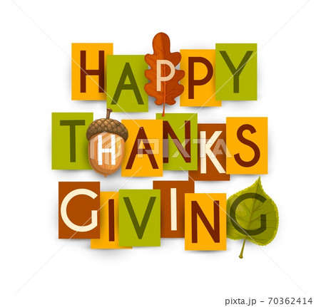 Happy Thanksgiving vector poster and autumn leaves Happy Thanksgiving vector poster and autumn leaves 70362414