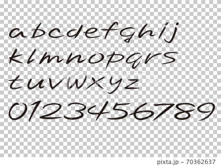フォント アルファベット小文字 数字のイラスト素材