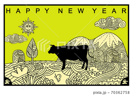 丑年年賀状 70362758