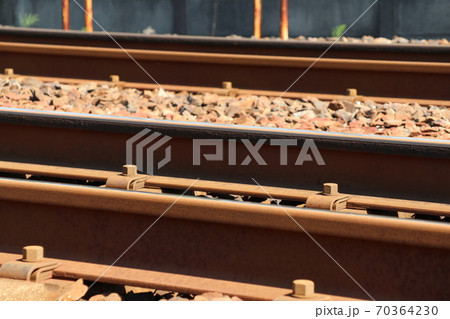 鉄道 レールのアップ 鉄道 レールのアップ 70364230