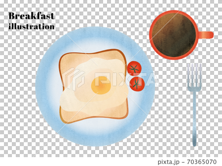 朝ごはんの定番 素材イラスト 洋食 のイラスト素材