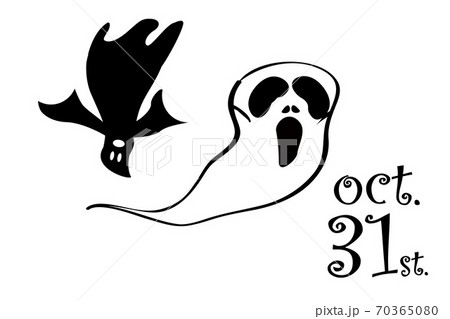 Sketching Halloween illustration . hand drawn font and ghots on white background Sketching Halloween illustration . hand drawn font and ghots on white background 70365080