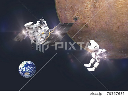 火星　地球　探査機　鳥型探査ロボット 70367685