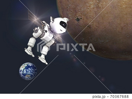 地球　火星　鳥型探査ロボット 70367688