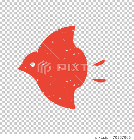 Japanese style and simple zigzag New Year's card material print style red 70367966
