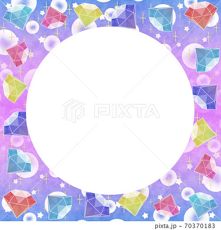 ダイヤモンドのフレーム　正方形　レトロ 70370183