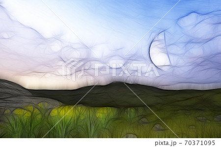 Moon night- 3d rendering Moon night- 3d rendering 70371095