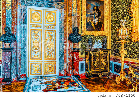 VERSAILLES, FRANCE - JULY 02, 2016 :Salon of Abundance is on the first floor of the Chateau de Versailles. VERSAILLES, FRANCE - JULY 02, 2016 :Salon of Abundance is on the first floor of the Chateau de Versailles. 70371150