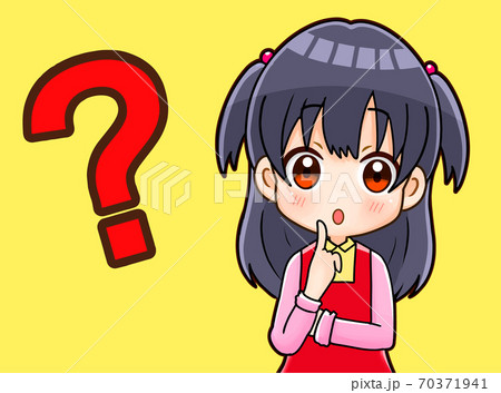考える少女 70371941