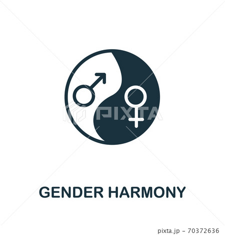 Gender Harmony icon. Simple element from life skills collection. Filled Gender Harmony icon for templates, infographics and more 70372636