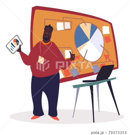 African American Man Business Presentation Vector African American Man Business Presentation Vector 70373353