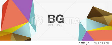 3d mosaic abstract backgrounds, low poly shape geometric design 70373476