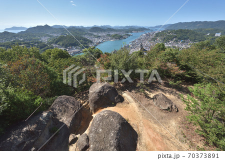 広島県尾道市 浄土寺山展望台からの眺望の写真素材