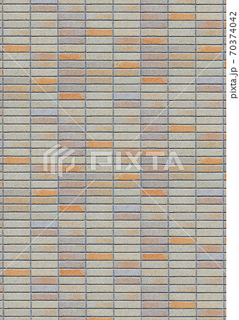 レンガ風の外壁素材 背景素材 縦構図 の写真素材