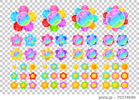 宝石／花／ラウンド 70374690