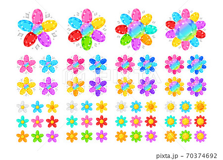 宝石／花／オーバル 70374692