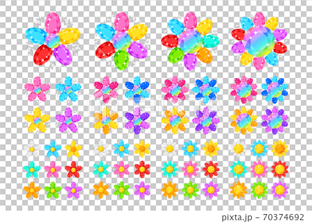 宝石／花／オーバル 70374692