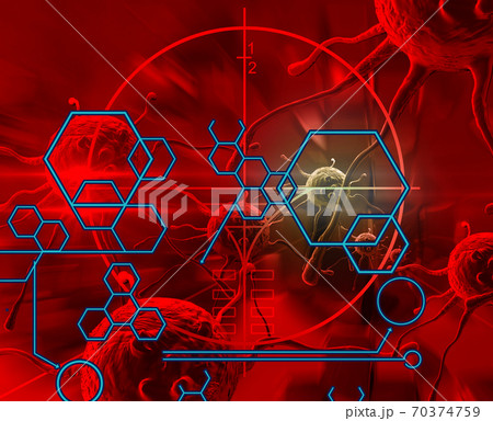 Digital 3d illustration of cancer cells in human body Digital 3d illustration of cancer cells in human body 70374759