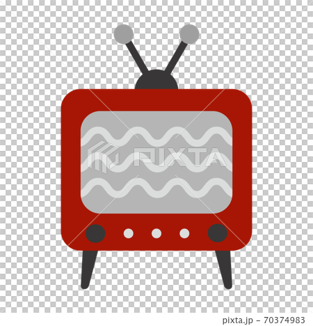 帶天線的模擬電視的插圖 70374983